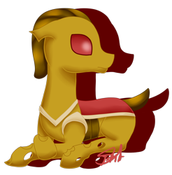 Size: 1430x1451 | Tagged: safe, artist:spokenmind93, imported from derpibooru, oc, oc only, changeling, poképony, pokémon, ponymon, prone, shuckle, simple background, solo, transparent background, yellow changeling