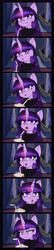 Size: 2538x11749 | Tagged: safe, artist:duop-qoub, imported from derpibooru, twilight sparkle, alicorn, anthro, descended twilight, annoyed, clothes, comic, female, looking at you, mare, open mouth, scarf, smiling, solo, straw, twilight sparkle (alicorn), twilight's castle