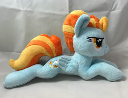 Size: 570x437 | Tagged: safe, artist:ketika, imported from derpibooru, lightning dust, pegasus, pony, female, irl, mare, photo, plushie, prone, solo