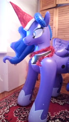 Size: 3168x5632 | Tagged: safe, artist:arniemkii, imported from derpibooru, princess luna, alicorn, horse, pony, luna eclipsed, bootleg, christmas, female, holiday, hongyi, inflatable, inflatable toy, irl, mare, photo, xmass