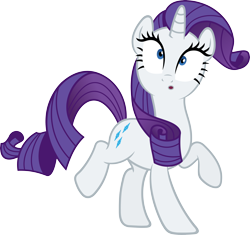 Size: 4500x4227 | Tagged: safe, artist:slb94, imported from derpibooru, rarity, pony, unicorn, made in manehattan, :o, absurd resolution, booty call, cute, dizzy, female, mare, open mouth, raised hoof, raribetes, simple background, solo, transparent background, vector