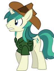 Size: 3215x4190 | Tagged: safe, artist:kevinerino, artist:tyamat, edit, imported from derpibooru, oc, oc only, oc:lightning tale, oc:spring starflower, pony, unicorn, cowboy hat, freckles, hat, male, recolor, simple background, stallion, transparent background, vector