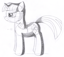 Size: 1470x1329 | Tagged: safe, artist:aafh, imported from derpibooru, twilight sparkle, pony, unicorn, female, monochrome, solo, traditional art