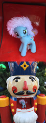 Size: 960x2560 | Tagged: safe, imported from derpibooru, bootleg, christmas, christmas tree, concerned pony, disneyland, hat, holiday, imminent vore?, irl, nutcracker, nutcracker doll, photo, statue, toy, toy soldier, tree, zoom out