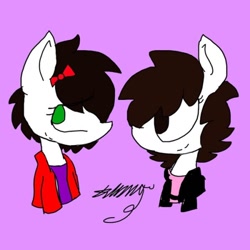 Size: 540x540 | Tagged: safe, artist:blurry-kun, imported from derpibooru, pony, bow, clothes, crossover, ponified, the mark side