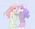 Size: 1300x1069 | Tagged: safe, artist:kkmrarar, imported from derpibooru, fluttershy, rarity, human, beatnik rarity, beret, clothes, dress, duo, duo female, female, hat, humanized, sweater