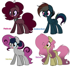 Size: 959x917 | Tagged: safe, artist:marielle5breda, imported from derpibooru, oc, oc only, earth pony, pegasus, pony, unicorn, base used, female, mare, offspring, parent:bon bon, parent:fluttershy, parent:king sombra, parent:pinkie pie, parent:rainbow dash, parents:sombrabon, parents:sombradash, parents:sombrapie, parents:sombrashy