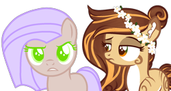 Size: 1552x823 | Tagged: safe, artist:airymarshmallow, imported from derpibooru, oc, oc only, earth pony, pony, base used, female, filly, floral head wreath, flower, simple background, transparent background
