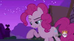 Size: 1280x720 | Tagged: safe, imported from derpibooru, screencap, pinkie pie, pony, magical mystery cure, season 3, animated, bgm, cup, drinking, female, music, pinkie being pinkie, solo, sound, spit take, the hub, water, webm