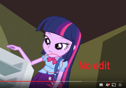 Size: 1079x753 | Tagged: safe, edit, edited screencap, imported from derpibooru, screencap, twilight sparkle, equestria girls, breasts, cropped, youtube
