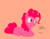 Size: 628x490 | Tagged: safe, artist:pighead, imported from derpibooru, pinkie pie, pony, dialogue, female, prone, requests, simple background, solo