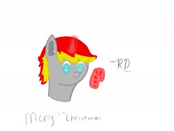 Size: 2048x1536 | Tagged: safe, artist:rubydeluxe, imported from derpibooru, oc, oc only, oc:rd, alicorn, alicorn oc, blue eyes, candy, candy cane, digital art, ear fluff, food, horn, magic, magic aura, simple background