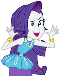 Size: 699x889 | Tagged: safe, artist:thebarsection, imported from derpibooru, rarity, equestria girls, equestria girls series, clothes, female, not a vector, open mouth, peekaboo, simple background, solo, transparent background