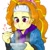 Size: 816x816 | Tagged: safe, artist:kogarasumaru24, imported from derpibooru, adagio dazzle, equestria girls, chopsticks, eating, female, food, noodles, ramen, sick, simple background, solo, soup, white background