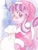 Size: 483x640 | Tagged: safe, artist:daisymane, imported from derpibooru, snowfall frost, starlight glimmer, pony, unicorn, christmas, clothes, costume, female, glasses, hat, holiday, looking at you, sack, santa costume, santa hat, smiling, solo, traditional art, watercolor painting