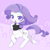 Size: 1200x1200 | Tagged: safe, artist:kkmrarar, imported from derpibooru, rarity, centaur, taur, equestria girls, chibi, cute, female, giant head, raribetes, smiling, solo