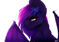 Size: 3507x2480 | Tagged: safe, artist:dino_horse, imported from derpibooru, oc, oc only, oc:spook, bat pony, birthday gift, poison joke, simple background, solo, white background