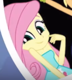 Size: 143x160 | Tagged: safe, imported from derpibooru, screencap, fluttershy, a photo booth story, eqg summertime shorts, equestria girls, clothes, cropped, cute, dress, fall formal outfits, female, shy, shyabetes, smiling