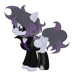 Size: 1024x1074 | Tagged: safe, artist:magicdarkart, imported from derpibooru, oc, oc only, pegasus, pony, black sclera, clothes, female, mare, simple background, solo, transparent background, watermark