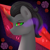 Size: 4000x4000 | Tagged: safe, artist:itssopanda, imported from derpibooru, king sombra, pony, absurd resolution, bust, crystal, curved horn, flower, male, portrait, rose, solo, sombra eyes