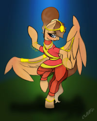 Size: 1200x1500 | Tagged: safe, artist:miniferu, imported from derpibooru, oc, oc only, dancing, female, spread wings, wings