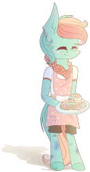 Size: 2344x4456 | Tagged: safe, artist:wintersnowy, imported from derpibooru, oc, oc only, anthro, earth pony, unguligrade anthro, cake, food, simple background, solo, transparent background