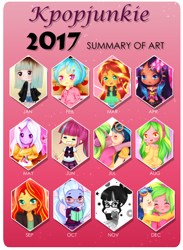 Size: 600x821 | Tagged: safe, artist:electricshine, imported from derpibooru, indigo zap, lemon zest, sci-twi, sour sweet, sugarcoat, sunset shimmer, twilight sparkle, oc, oc:prism flare, equestria girls, blushing, cheek kiss, clothes, cute, eyes closed, female, glasses, headphones, kiss on the cheek, kissing, lemonzap, lesbian, open mouth, shipping, smiling
