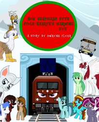 Size: 403x495 | Tagged: safe, derpibooru exclusive, imported from derpibooru, oc, oc only, oc:antony c, oc:cupcake slash, oc:dr. wolf, oc:dwayne the bus, oc:fausticorn, oc:ilovekimpossiblealot, oc:ink rose, oc:peppermint freshener, oc:silver quill, oc:snapscrap byte, oc:spotlight splash, oc:tyandaga, oc:vanna melon, alicorn, pony, equestria daily, christmas, claw, cute, db br 101, hearth's warming eve, holiday, meta, meta story, mountain, non-pony oc, self insert, snow, tunnel