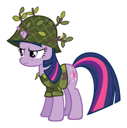 Size: 5000x5023 | Tagged: safe, artist:delectablecoffee, imported from derpibooru, twilight sparkle, pony, unicorn, dragon quest, absurd resolution, camouflage, clothes, female, helmet, mare, military, military uniform, simple background, solo, transparent background, unicorn twilight, uniform