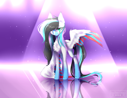 Size: 3600x2800 | Tagged: safe, artist:huirou, imported from derpibooru, oc, oc only, oc:huirou lazuli, pegasus, pony, colored wings, female, fusion, heterochromia, high res, mare, multicolored wings, solo