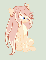 Size: 568x740 | Tagged: safe, artist:rose-moonlightowo, imported from derpibooru, oc, oc only, earth pony, pony, female, mare, simple background, sitting, solo