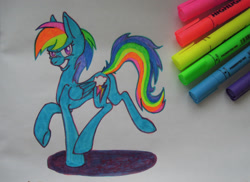 Size: 2728x1984 | Tagged: safe, artist:black-nocturne, imported from derpibooru, rainbow dash, pony, irl, marker, marker drawing, photo, solo, traditional art