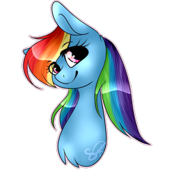 Size: 2500x2500 | Tagged: safe, artist:katzishiki, imported from derpibooru, rainbow dash, pegasus, pony, bust, female, high res, mare, portrait, simple background, solo, transparent background