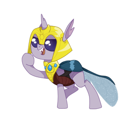 Size: 1024x1024 | Tagged: safe, artist:jinx-drawer, imported from derpibooru, oc, oc only, changedling, changeling, armor, changeling oc, cute, fangs, helmet, open mouth, raised hoof, simple background, solo, transparent background
