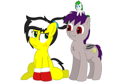 Size: 3000x2000 | Tagged: safe, artist:coldfire, artist:toyminator900, imported from derpibooru, oc, oc only, oc:coldfire (bat pony), oc:soothing leaf, oc:uppercute, bat pony, earth pony, pony, 2018 community collab, derpibooru community collaboration, plushie, simple background, transparent background, uppercold