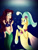 Size: 1946x2560 | Tagged: safe, artist:princessrosemcmitten, imported from derpibooru, princess skystar, seapony (g4), my little pony: the movie, ariel, bubble, clam, crepuscular rays, crossover, disney, female, fin wings, fins, flower, flower in hair, jewelry, necklace, ocean, smiling, the little mermaid, underwater, water, wings