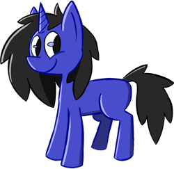 Size: 972x944 | Tagged: safe, artist:doodlegamertj, imported from derpibooru, oc, oc only, oc:faintshadow, unicorn, 2018 community collab, derpibooru community collaboration, blank flank, simple background, solo, transparent background