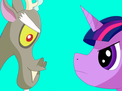 Size: 5600x4200 | Tagged: safe, imported from derpibooru, discord, twilight sparkle, absurd resolution