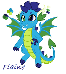 Size: 464x520 | Tagged: safe, artist:katiamel, imported from derpibooru, oc, oc only, oc:flaine, heterochromia, offspring, parent:princess ember, parent:spike, parents:emberspike, solo