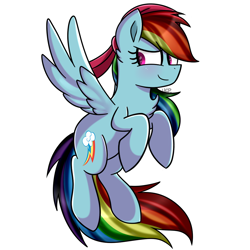 Size: 1000x1000 | Tagged: safe, artist:vale-bandicoot96, imported from derpibooru, rainbow dash, pegasus, pony, bandana, female, mare, pirate rainbow dash, simple background, solo, spread wings, white background, wings