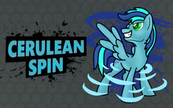 Size: 1280x800 | Tagged: safe, artist:metal-jacket444, imported from derpibooru, oc, oc only, oc:cerulean spin, pegasus, pony, fighting is magic, male, solo, spread wings, stallion, wallpaper, wings