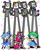 Size: 726x877 | Tagged: safe, artist:gingerfoxy, edit, imported from derpibooru, pinkie pie, earth pony, fairy, pony, pony comic generator, cirno, daiyousei, female, juggling, mare, rhythm heaven, rhythm heaven fever, the tall tappers, touhou