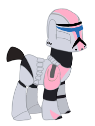Size: 768x1024 | Tagged: safe, imported from derpibooru, oc, oc only, oc:lieutenant pink, pony, clone trooper, clone wars, fan made, female, republic commando, star wars