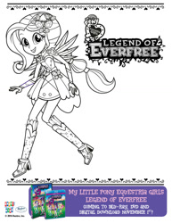 Size: 800x1035 | Tagged: safe, imported from derpibooru, fluttershy, equestria girls, legend of everfree, boots, crystal guardian, crystal wings, female, high heel boots, official, ponied up, printable, shoes, solo