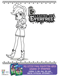 Size: 800x1035 | Tagged: safe, imported from derpibooru, applejack, equestria girls, legend of everfree, female, official, printable, solo