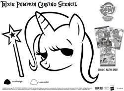 Size: 600x444 | Tagged: safe, imported from derpibooru, trixie, pony, unicorn, female, mare, official, printable, pumpkin stencil, solo