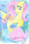 Size: 710x1060 | Tagged: safe, artist:astevenamedwolf, imported from derpibooru, fluttershy, seapony (g4), my little pony: the movie, female, head turn, looking at you, seaponified, seapony fluttershy, smiling, solo, species swap, spread wings, traditional art, turned head, wings