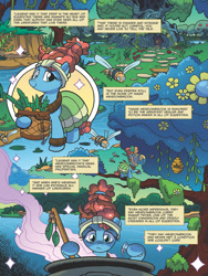 Size: 768x1024 | Tagged: safe, artist:tonyfleecs, idw, imported from derpibooru, meadowbrook, earth pony, flash bee, pony, legends of magic, spoiler:comic, spoiler:comiclom9, beehive, clothes, female, hayseed swamp, healer's mask, mare, mask, preview