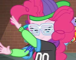 Size: 2593x2048 | Tagged: safe, imported from derpibooru, screencap, pinkie pie, dance magic, equestria girls, spoiler:eqg specials, dab, female, mc pinkie, rapper pie, shutter shades, solo, sunglasses