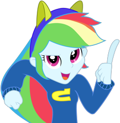 Size: 5000x5122 | Tagged: safe, artist:marble-soda, imported from derpibooru, rainbow dash, equestria girls, absurd resolution, female, solo, wondercolts uniform